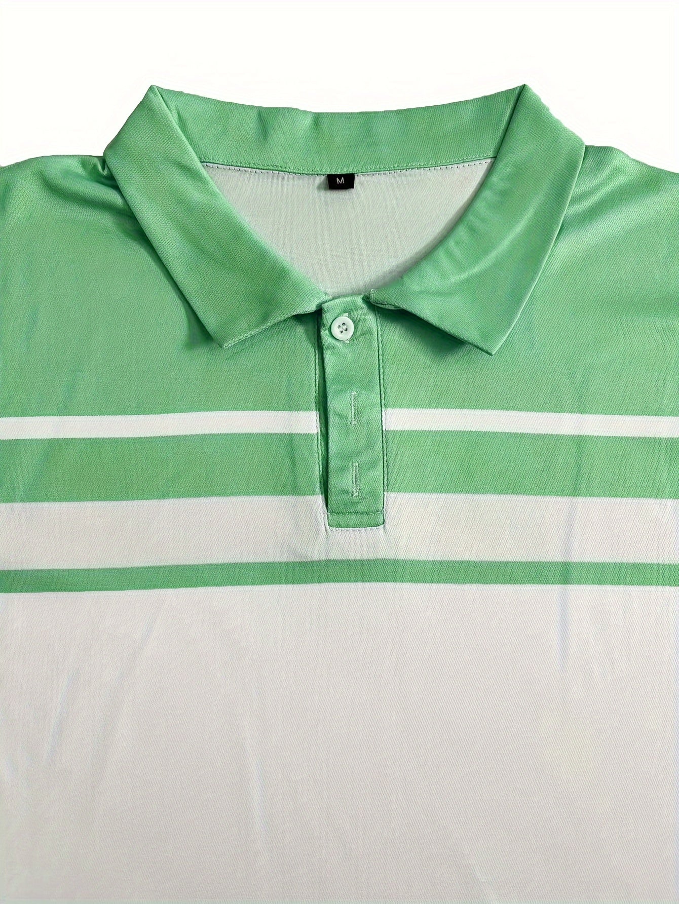 Erkaklar uchun Rangli Blokirovka Printli Qisqa Yengli Yaka T-shirti, Tasodifiy Sport Yuzi