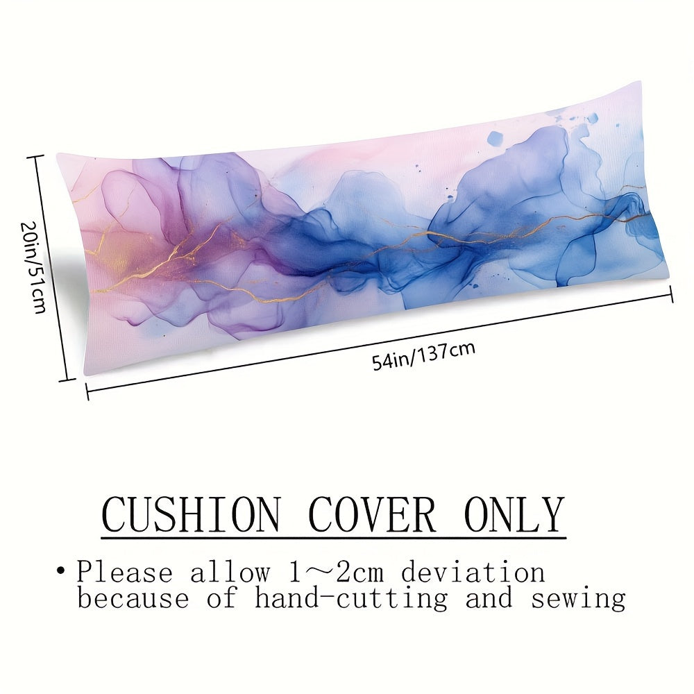 Abstract Watercolor Body Pillow Cover Rustic Farmhouse Double-Sided Polyester Zipper Decorative Pillowcase