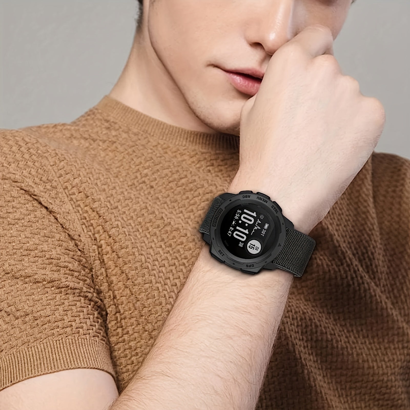 22mm Elastic Nylon Watch Strap for Men and Women Compatible with Garmin Instinct Series