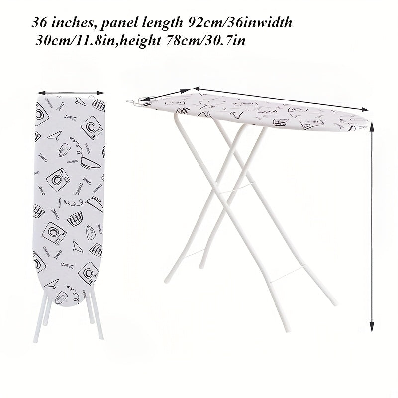 Ironing Board Set with Adjustable Height, Steel Legs, Safety Iron Rest