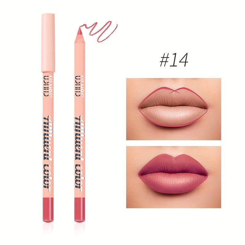Women Natural Matte Lip Liner Set 8 Colors Waterproof Long-lasting Beauty