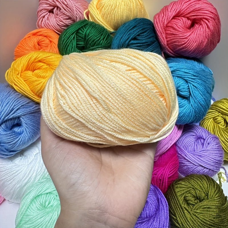 4pcs Vibrant Cashmere Wool Silk Yarn 2mm Thick for Knitting Crocheting Assorted Colors