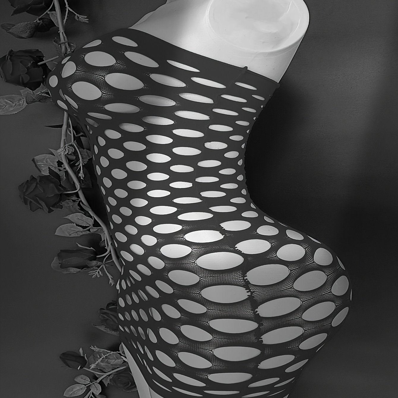 Women's Mesh Bodycon Dress with Cut-Outs Plus Size Lingerie