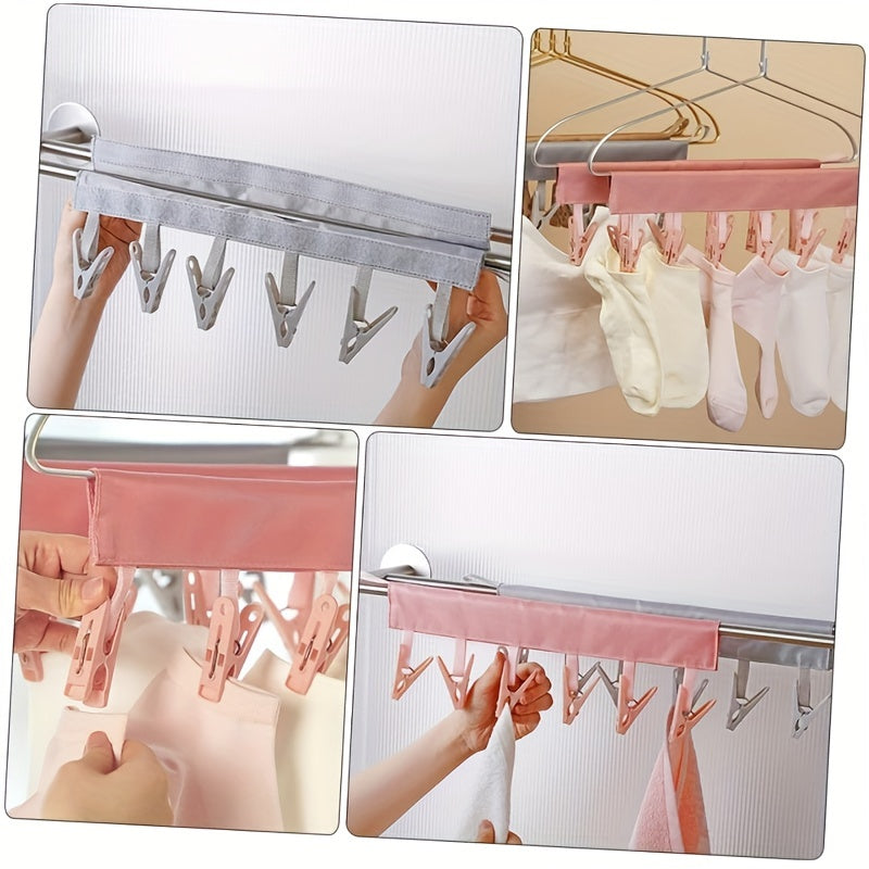 Набор из 2 переносных тканевых вешалок для одежды для путешествий и сушки