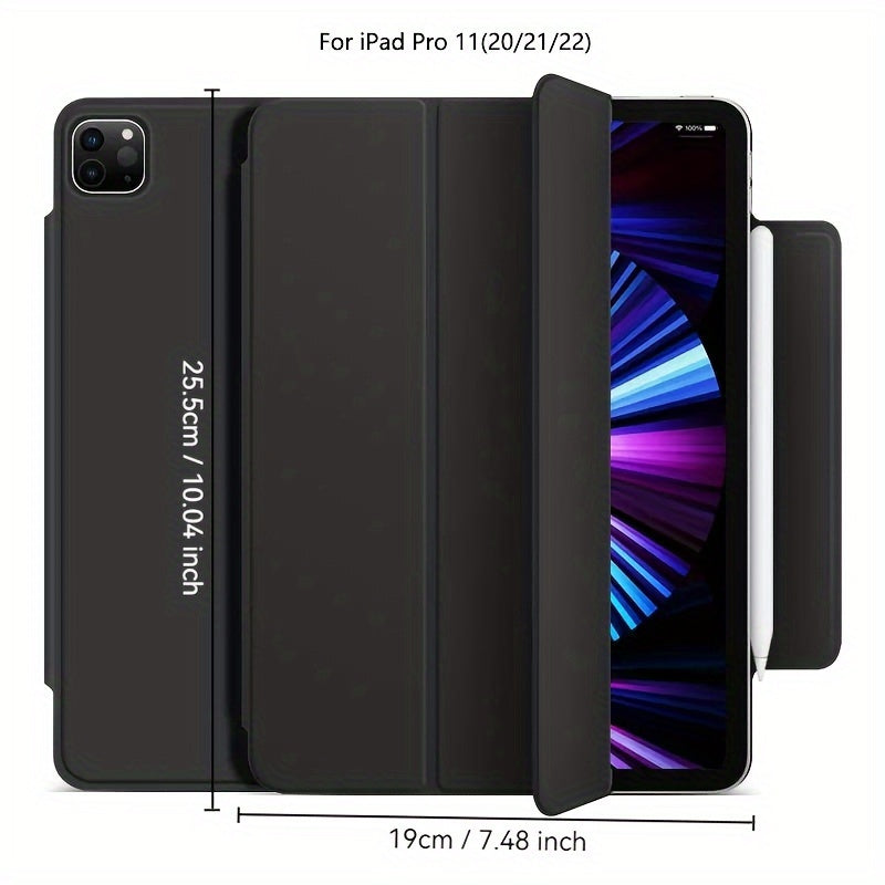 iPad Mini 6, Air 4/5, Pro 11 2022, Air 6 11inch 2024 uchun sun'iy charm aqlli qop. Qalam ushlagichi, kuchli magnit yopilishi va ultra ingichka dizayni bilan egiluvchan qattiq qopqoqni o'z ichiga oladi.