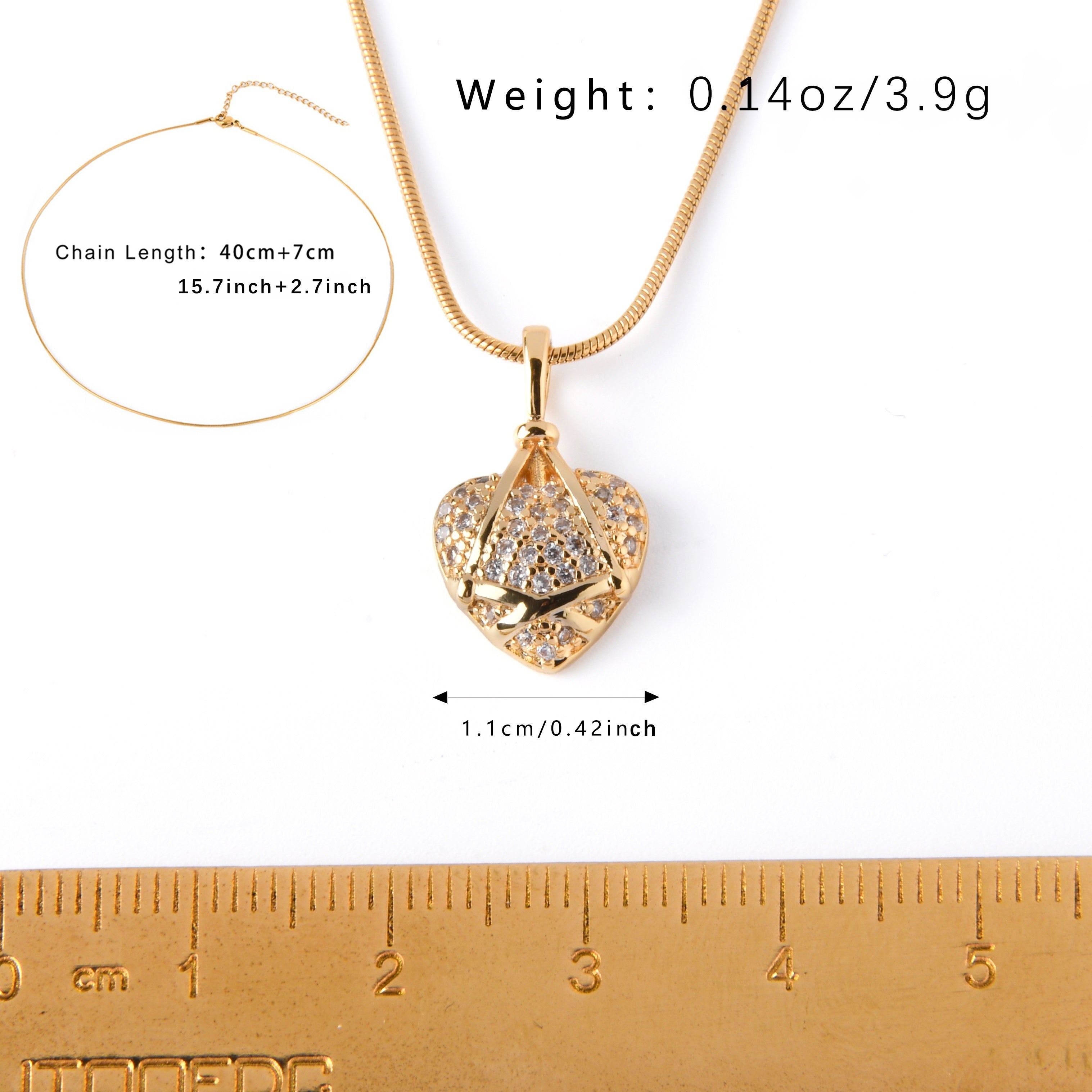 Vintage Chic Oltin Pendant Marjon, Onalar kuni, Sevgi kuni yoki Do'stlik sovgasi sifatida mukammal, Sovg'a qutisi bilan birga