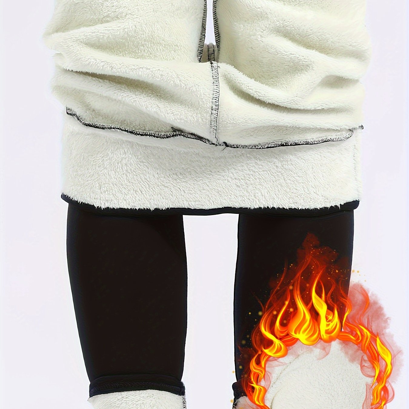 Qish uchun plush termal shimlar, ayollar uchun ichki kiyim va uyqu kiyimlari uchun qulay tor elastik taytlar.