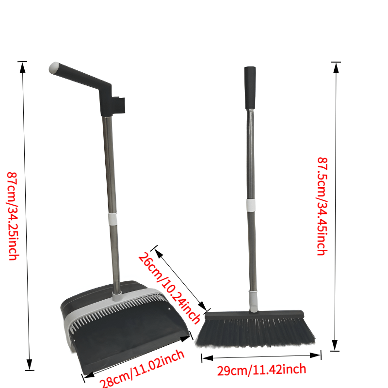 Cleaning Supplies Broom and Dustpan Set for Home and Office, Durable and Creative Design