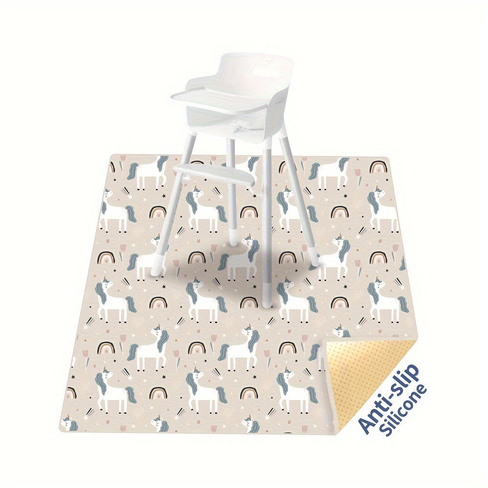 Kids Waterproof Floor Mat 129cm Square Washable Anti-Slip Baby Play Mat