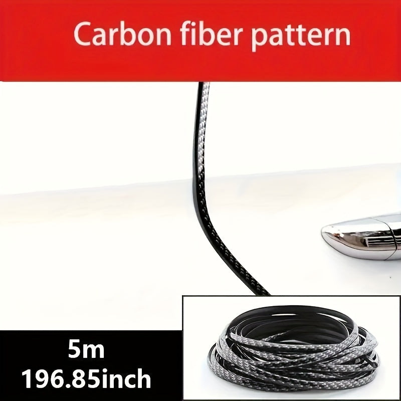 5m Car Door Chrome Decoration Strip with Rolled Design Scratch Protection Rear Bumper Guard