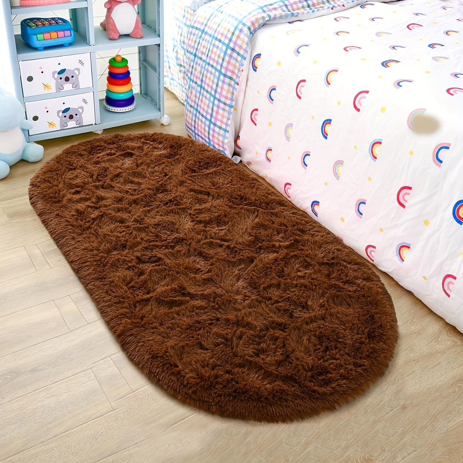 Soft Fluffy Shag Area Rug Non-Slip Machine Washable for Living Room or Bedroom