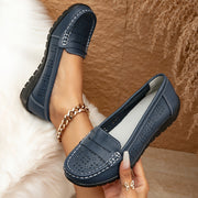 Women's Solid Color Loafers Lightweight Slip-On Comfortable Shoes