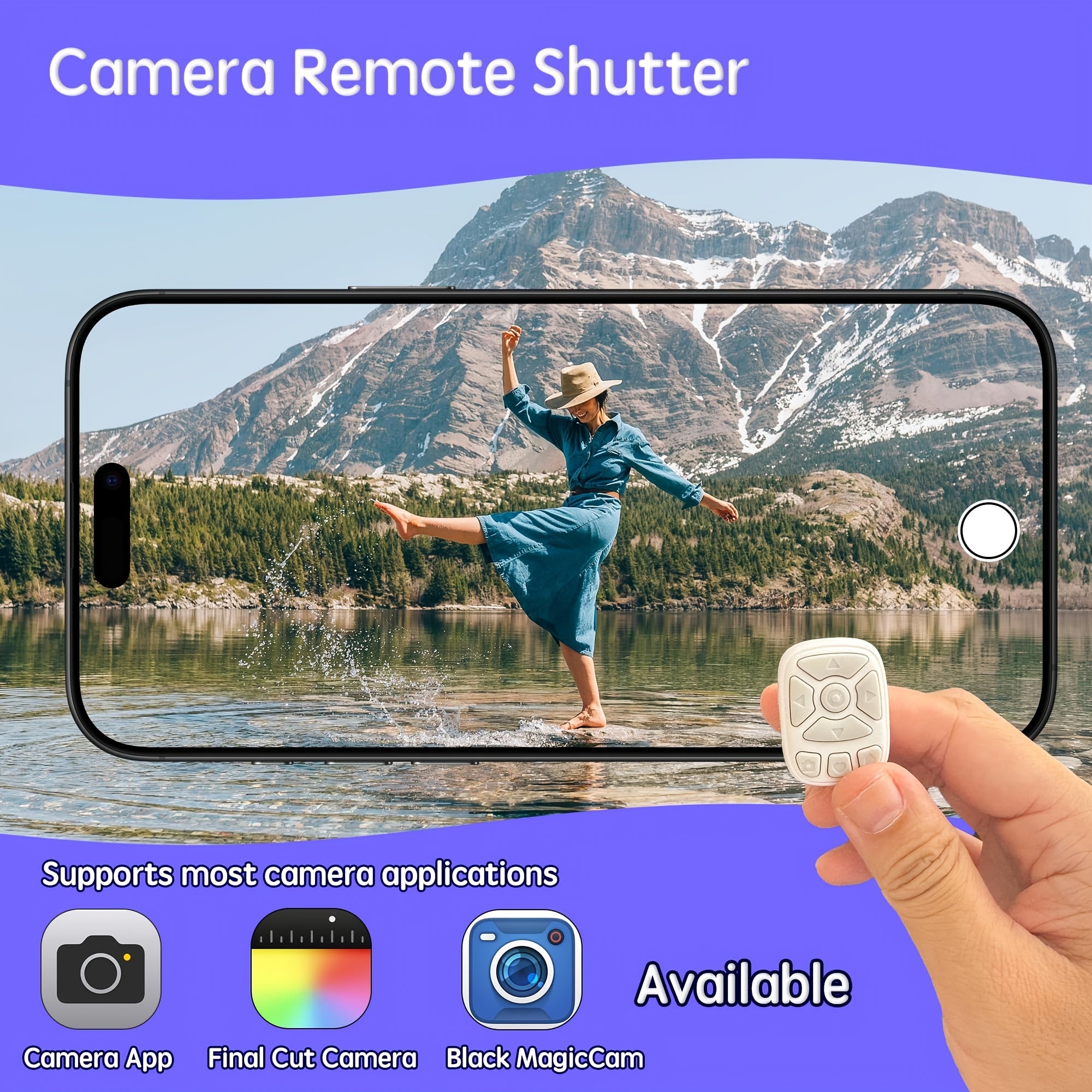 Wireless Remote Control for Page Flipping Camera Shutter Video Scrolling Music Playback E-Book Reading