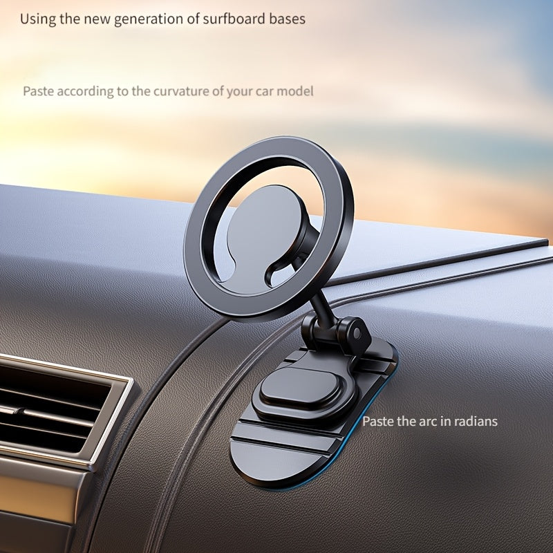 Metall avtomobil telefon uchun magnitli aylanuvchi va bukiladigan tutqich, panel uchun