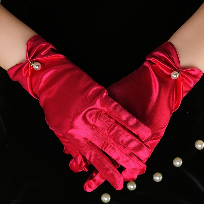Satin Gloves for Weddings Formal Events Party Cosplay Bridal Accessories