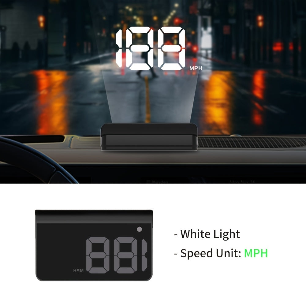 Car Head-Up Display Speedometer with Auto Brightness USB Powered Fits All Models