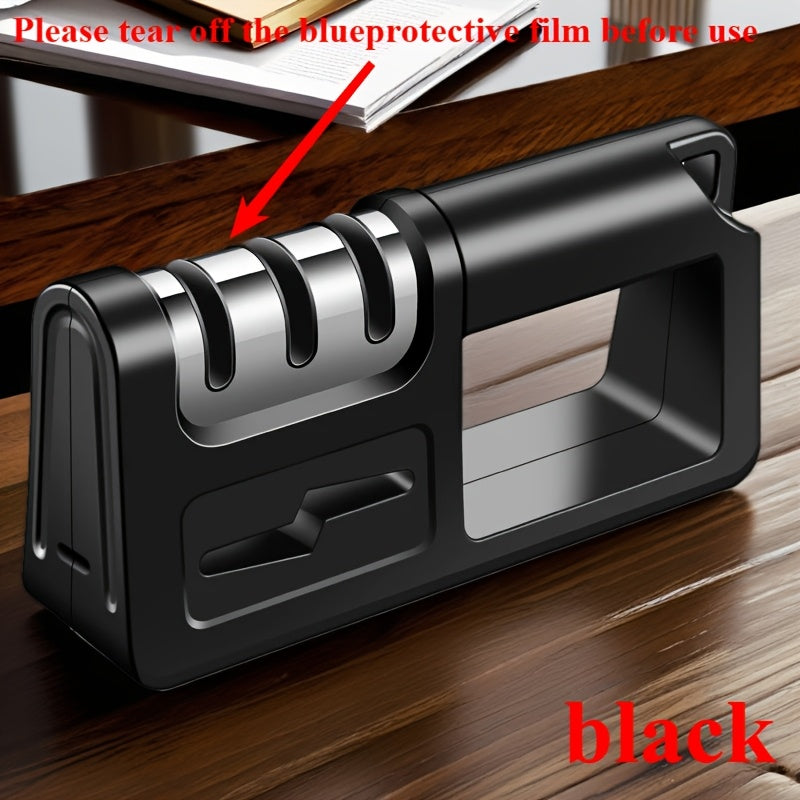 4-в-1 точилка для кухонных ножей с алмазным камнем, эргономичной ручкой, регулируемым углом, длиной 19 см