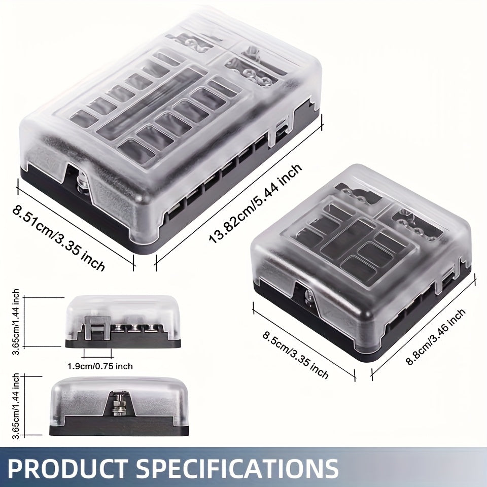 Ko‘p yo‘nalishli avtomobil, qayiqlar uchun fuzе qutisi blok tutgichlari LED indikatorlari bilan 12V 32V