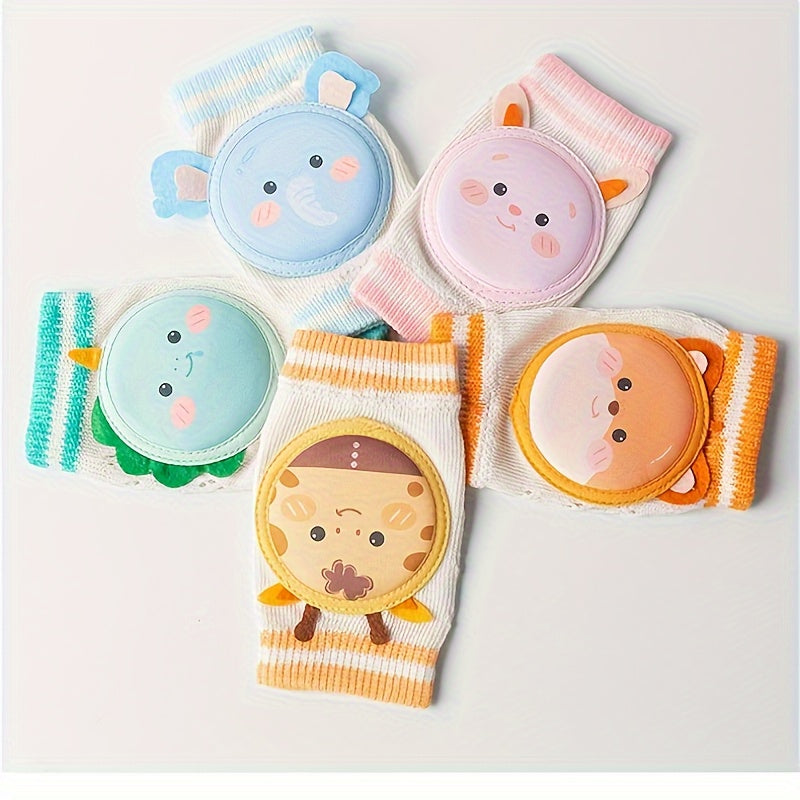 Kids Knee and Elbow Pads Non-Slip Safety Protectors for Learning to Walk Orange Mint Green White Blue