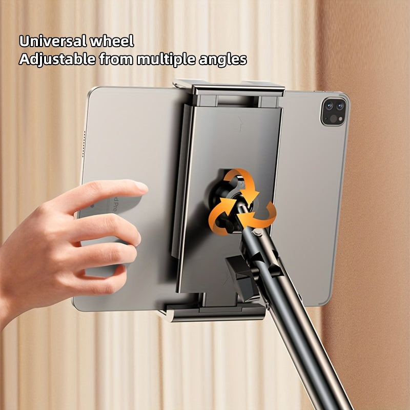 Gooseneck Phone and Tablet Stand Black Steel Adjustable Clamp Bed Desk Holder Compatible with iPhone iPad and Tablets