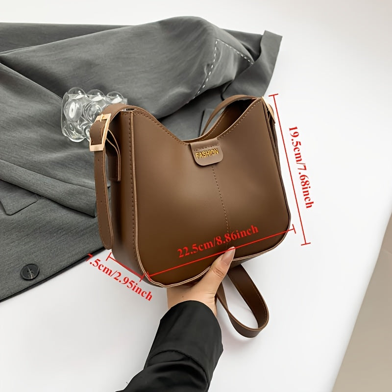 Kuz Qish Qora PU Crossbody sumkasi, ayollar uchun zippersiz yopilish