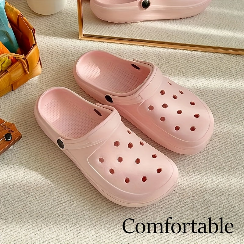 Ayollar uchun nafas oladigan EVA platformali klogslar, oddiy rangli mulyalar, plyaj va ochiq havoda foydalanish uchun