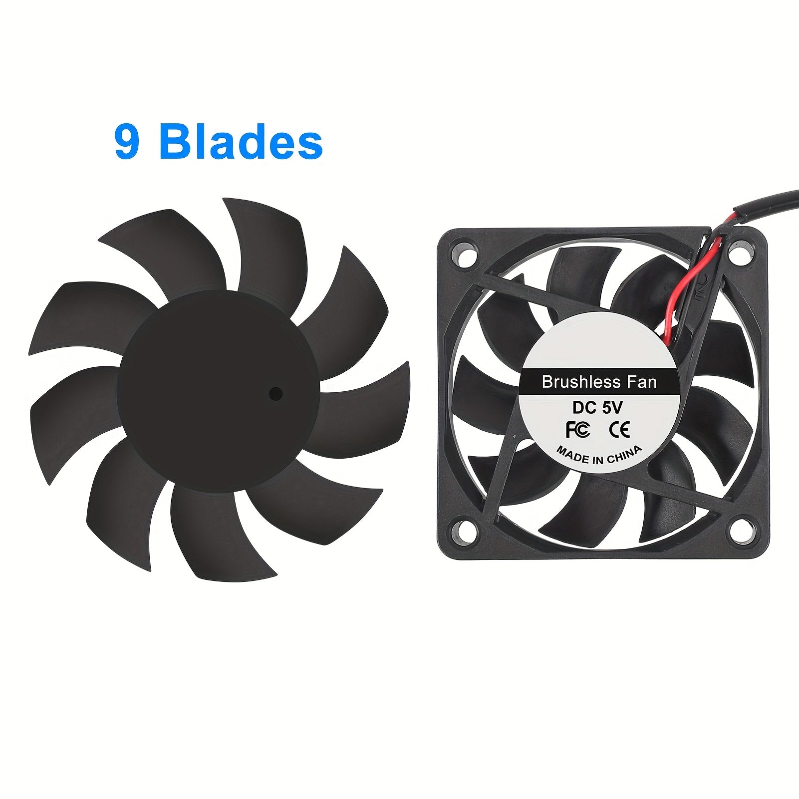2pcs 60mm USB DC Cooling Fans for PC Case and Raspberry Pi
