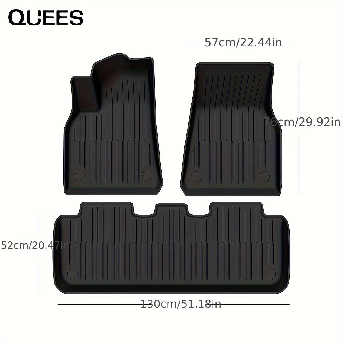 Car Floor Mats for Model Y and Model 3 TPE Durable Floor Liners