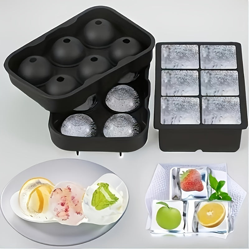 Silicone Ice Molds Two-Piece Set for Home Use Cube Maker