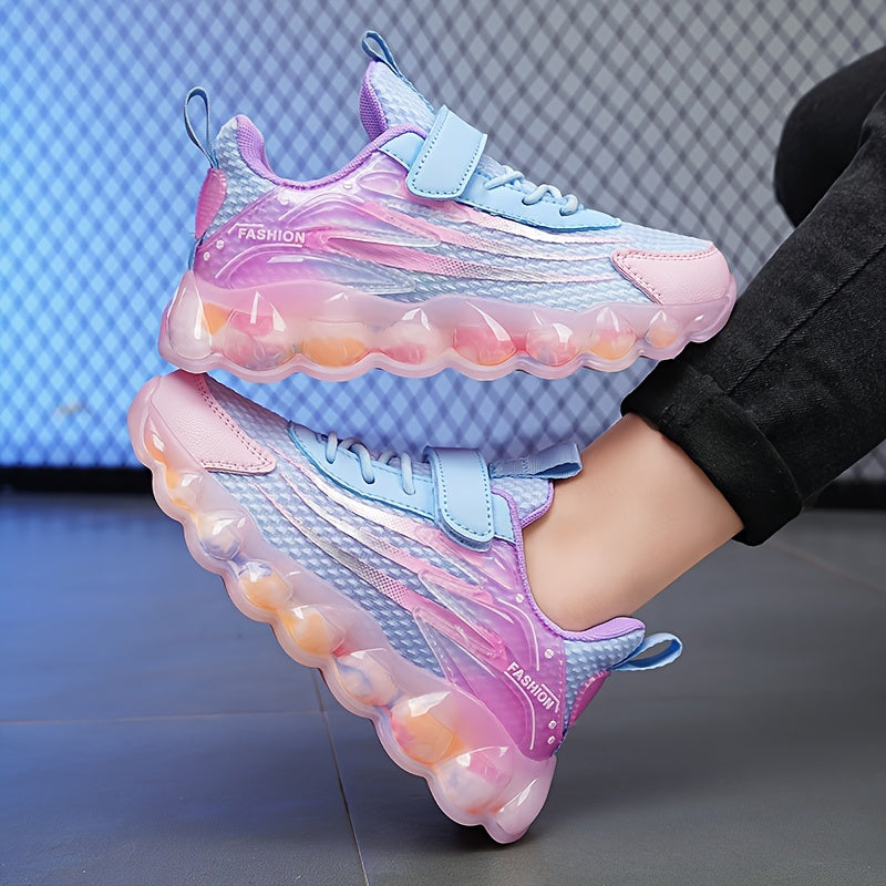 Girls Kids Sneakers Breathable Non-Slip Chunky Shoes for Outdoor Activities