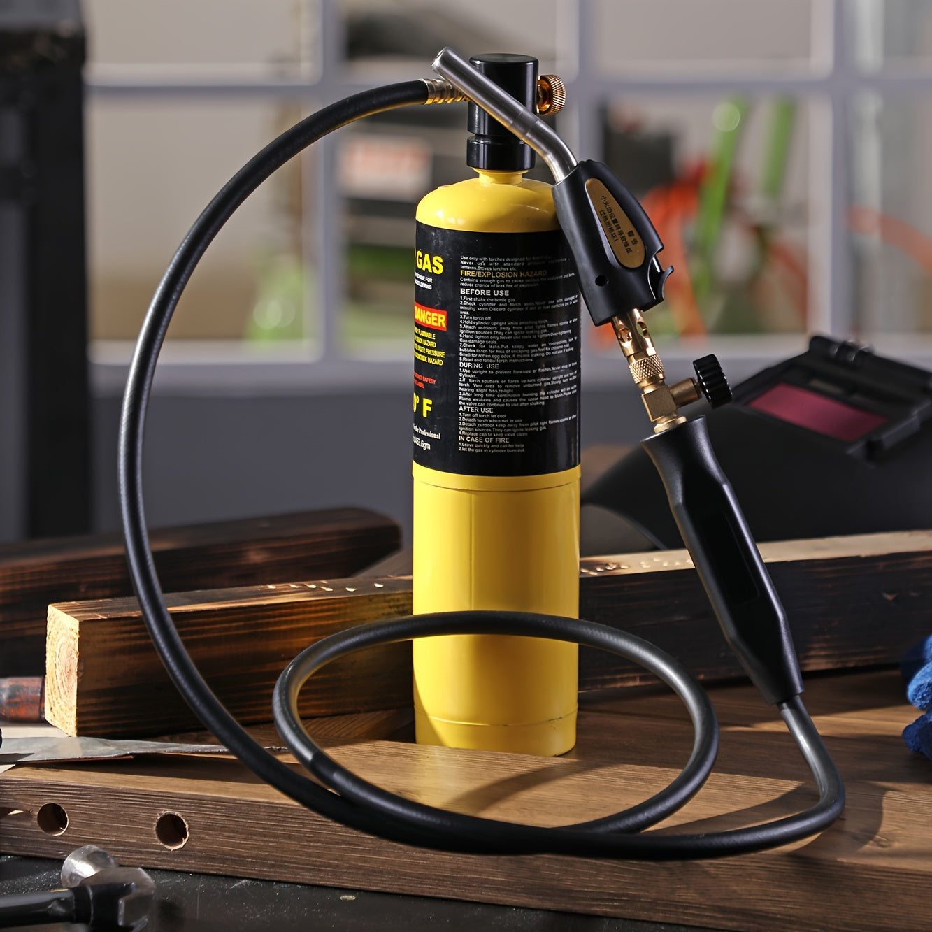 Propane Torch with Adjustable Flame Trigger Start Metal Head for Cooking Welding Burning