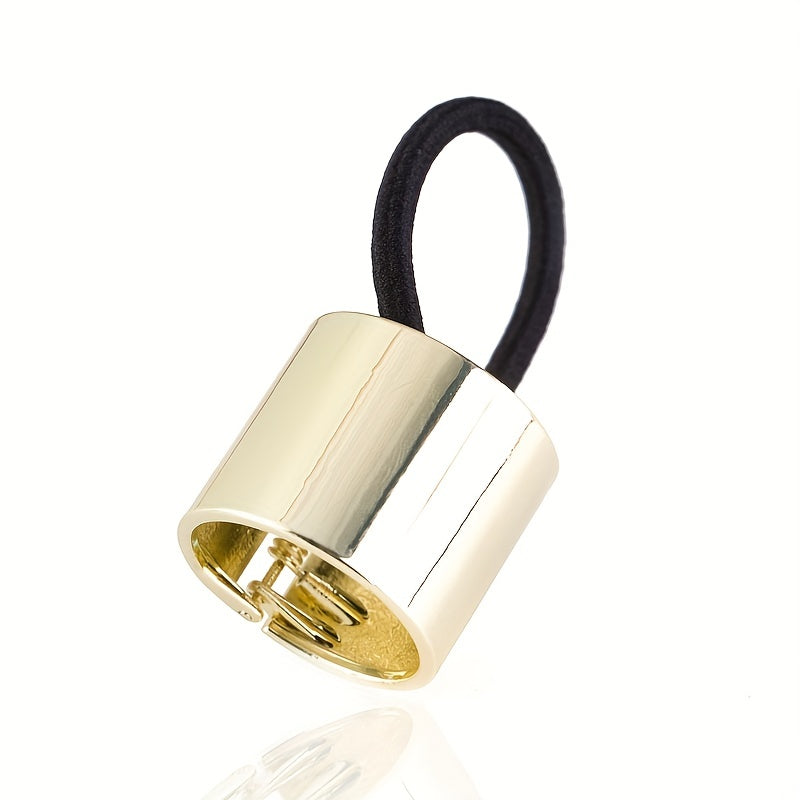 Women's Gold Hair Tie with Korean-Inspired Design for Elegant Hairstyles