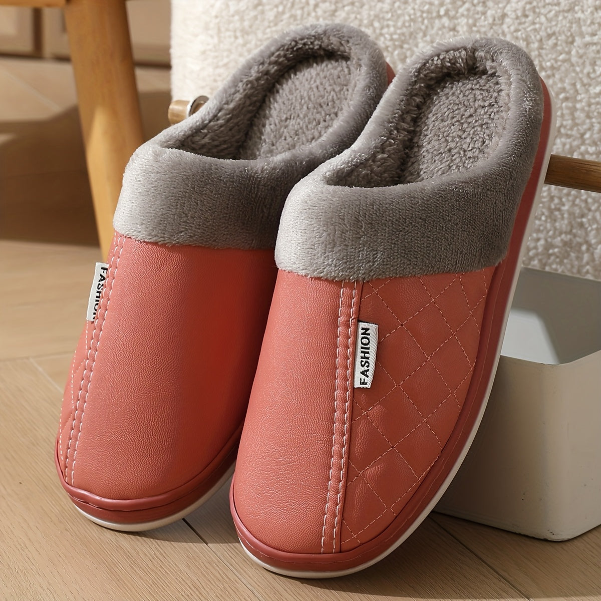 Women and Men Cozy Faux Slippers Non-Slip Indoor Outdoor Warm Casual