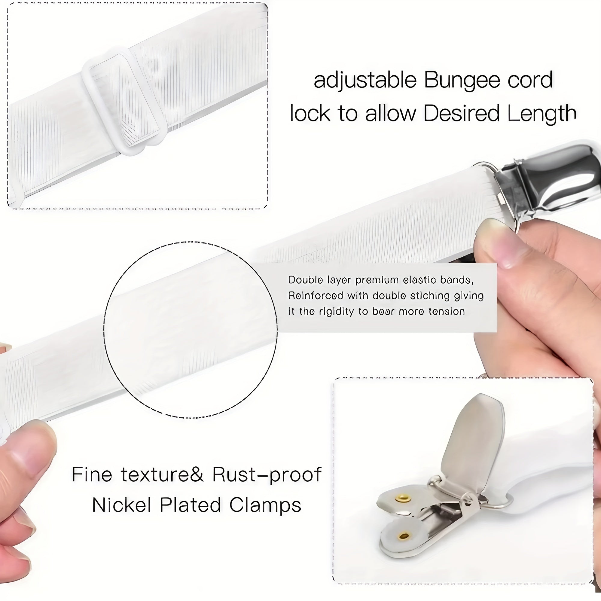 Set of 4 Non-Slip Heavy Duty Bed Sheet Holders Clips for Securing Sheets and Covers