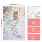 Two Pieces Coastal Kitchen Towels, Super Absorbent Polyester, 16x24 Inches