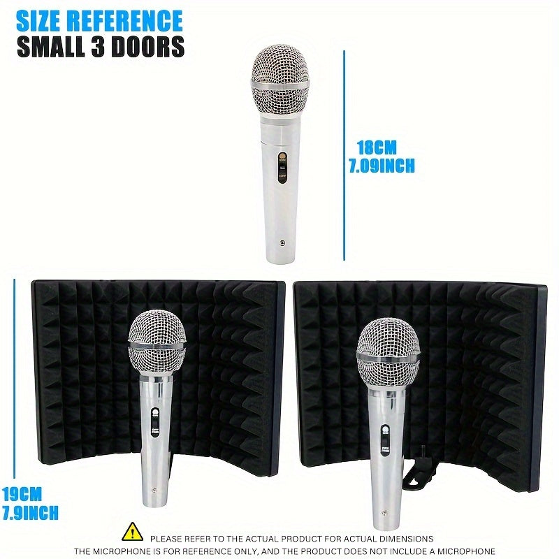Studio Microphone Isolation Shield Windproof Cotton Soundproof Absorber for Recording