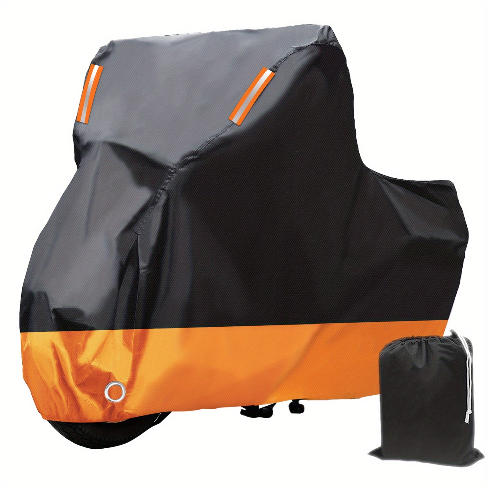Motorcycle Cover Nylon All-Season Windproof Universal Fit with Storage Bag