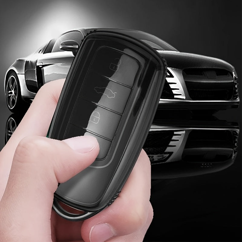 Car Key Cover TPU Minimalist 4 Button Slots for SUV and Sedan