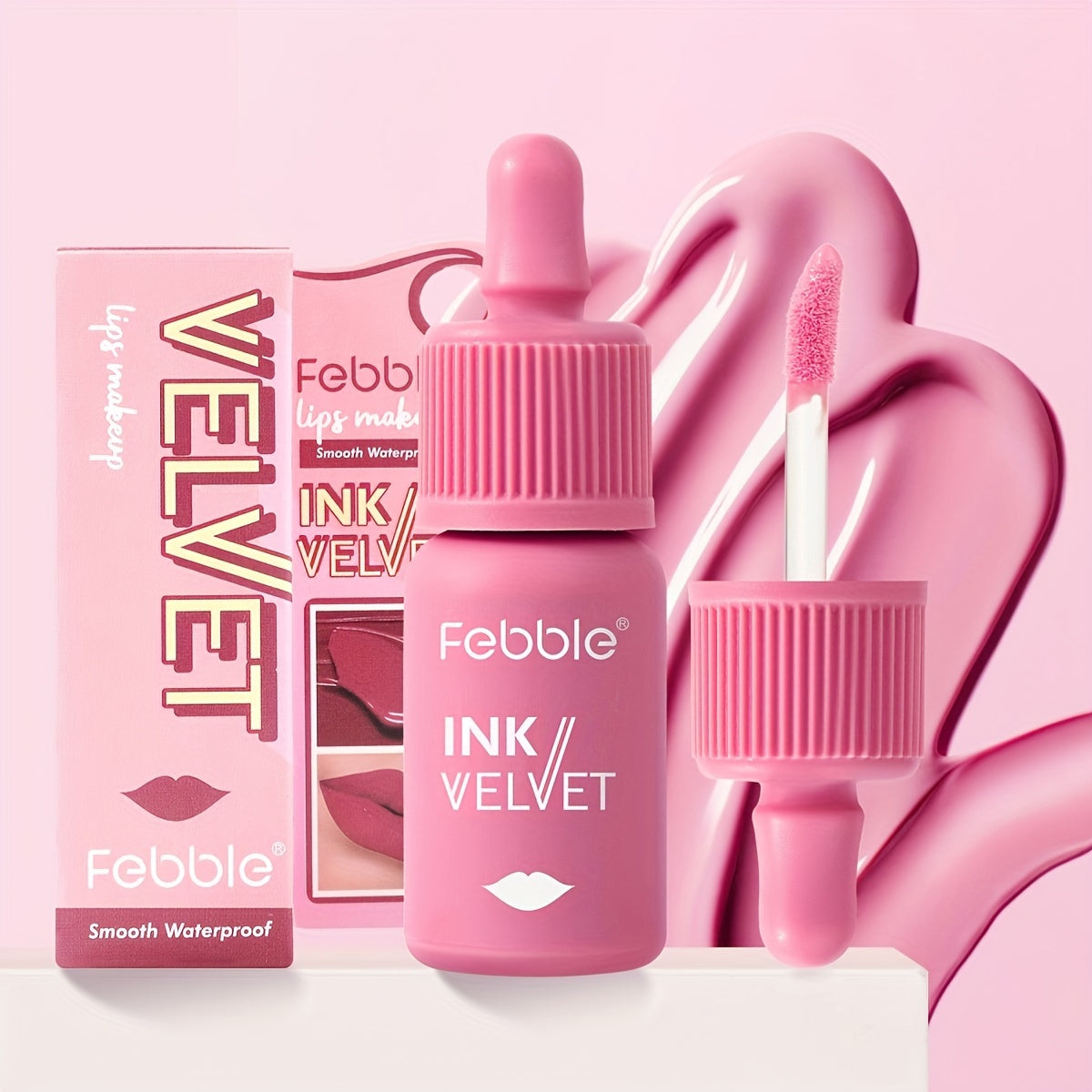 Набор женских глянцевых блесков для губ из бархата с яркими стойкими цветами