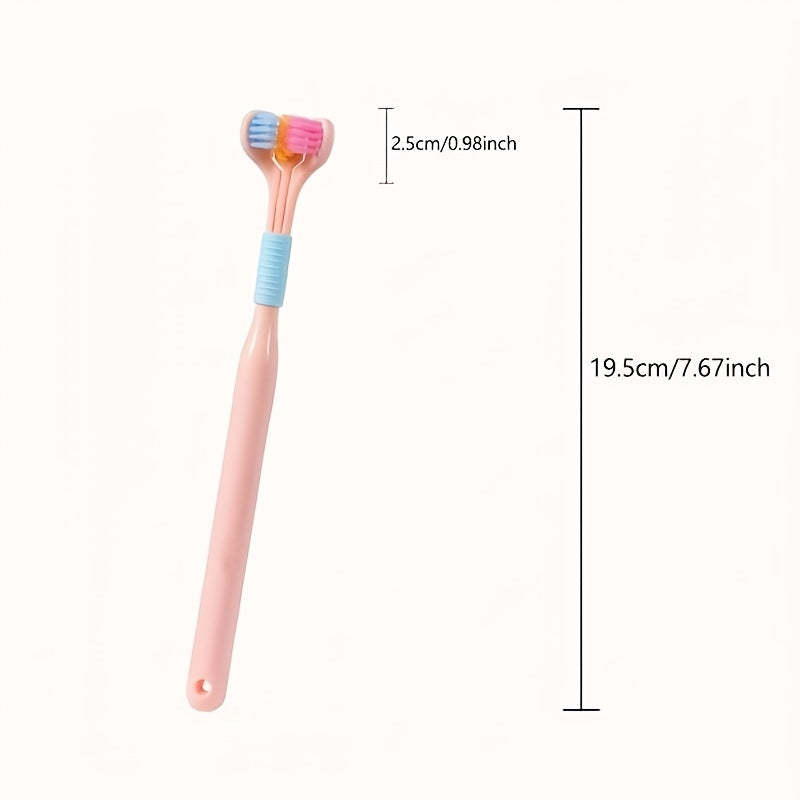 Adult Soft Bristle Three-Sided Toothbrush for Gums and Teeth Cleaning