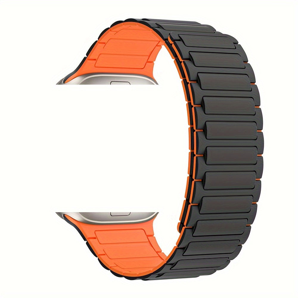 Магнитный силиконовый браслет для IWatch Series 9-3, 44мм-38мм