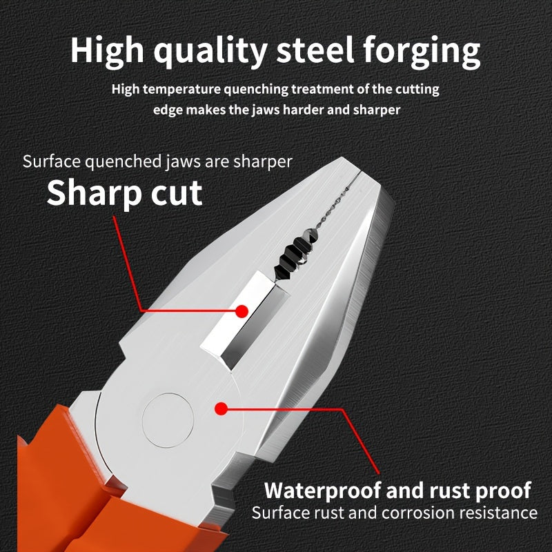 Elektrchilar, sim kesuvchilar uchun universal diagonal qisqichlar to'plami, bardoshli po'lat