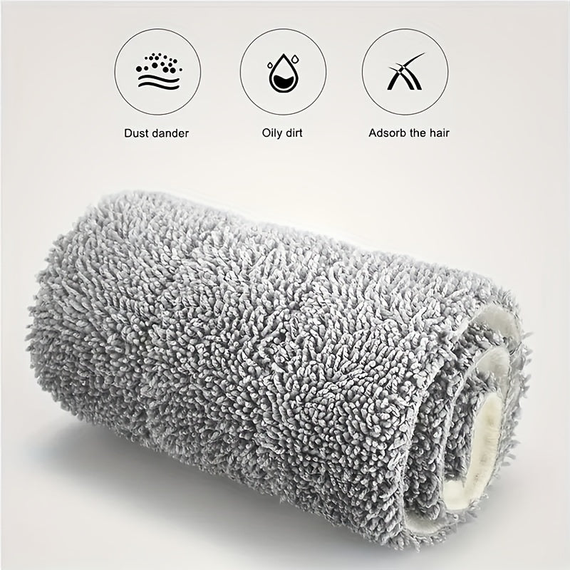 Uy uchun pol mop to'plami, 2 ta almashtiriladigan tolali mop va suvni tozalash uchun scraper bilan