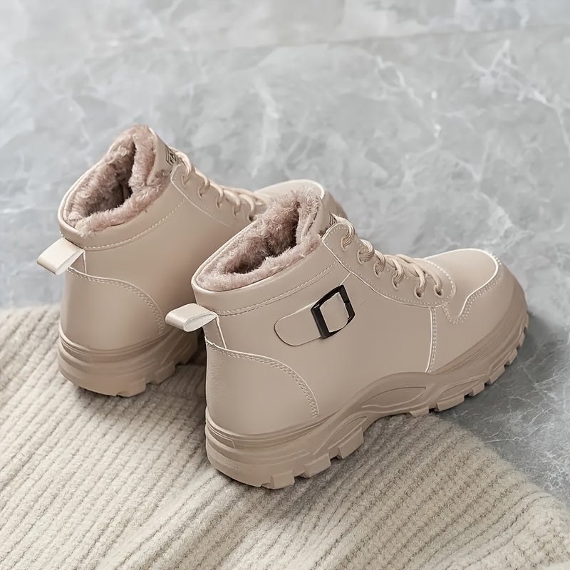 Women's Winter Short Boots Soft Lined Ankle Booties Thick Sole Warm Boots