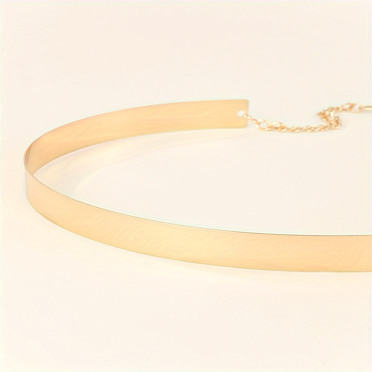 Women's Adjustable Metal Chain Belt with Gold Finish Stylish Body Jewelry Girdle