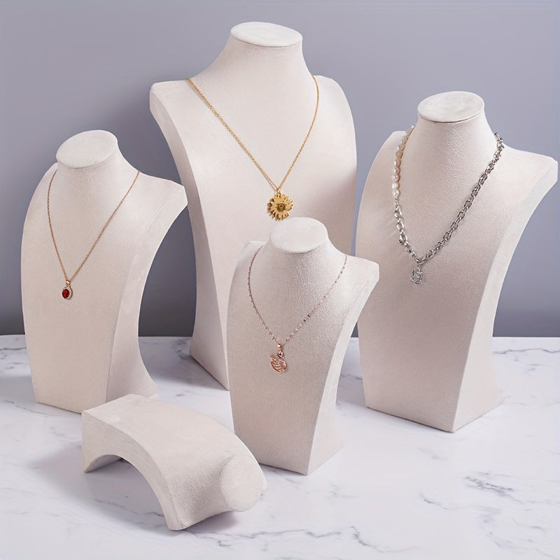 Velvet Display Stand Mannequin for Necklaces and Pendants