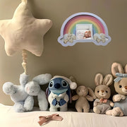 Wooden Rainbow Picture Frame for Nursery Wall Decor Baby Memory Display
