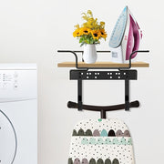 Adjustable Iron Wall Hangers with Silicone Pads and Wire Straps for Ironing Boards