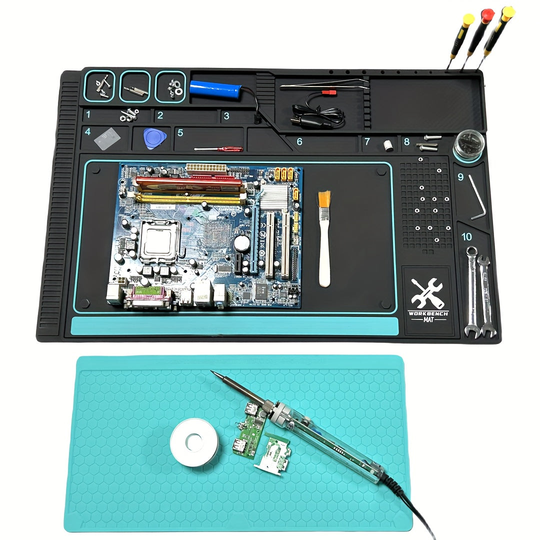 Большая термостойкая магнитная силиконовая ремонтная подложка для электроники и мобильных телефонов
