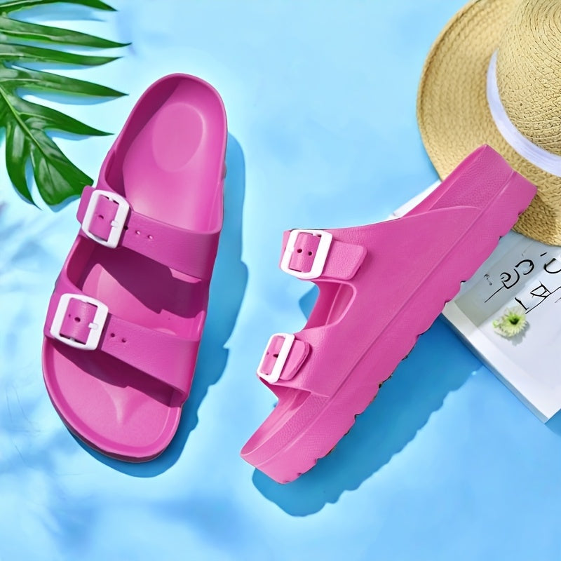 Женские нескользящие с открытым носком EVA сандалии для прогулок легкие повседневные туфли